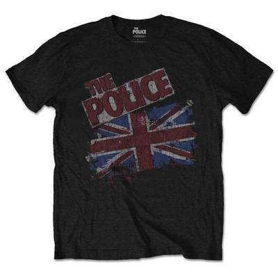 The Police Vintage Flag T-Shirt Black New Unisex T-Shirt