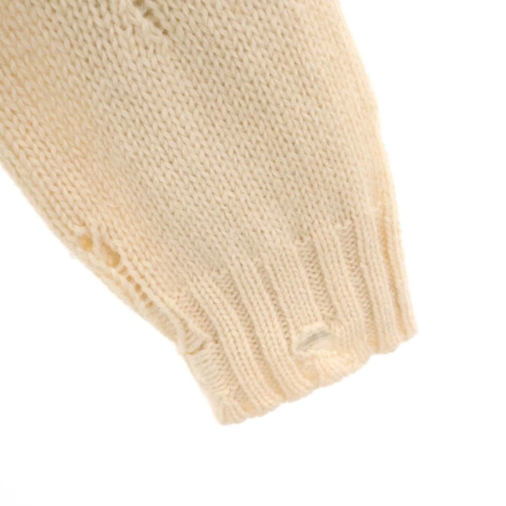 DIESEL Italian Alpaca Blend Long sleeve Damage processing sweater knit Men's Used