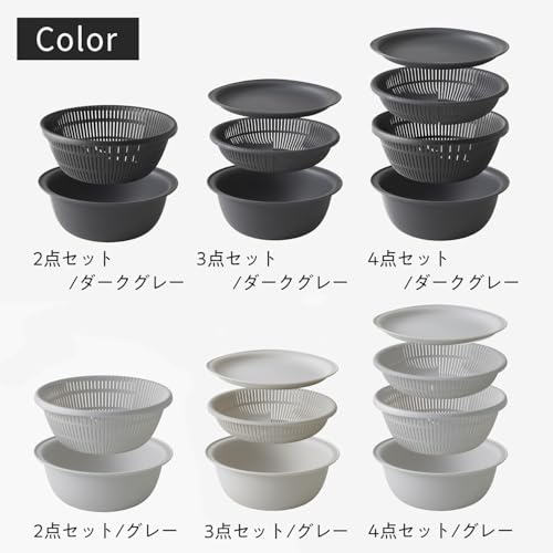 Marna Colander Bowl 21cm (Microwave Safe/Heat Resistant/Stackable) with Tray, Colander, Bowl Set, Heat Resistant Bowl, Dishwasher Safe, Steamer Compat