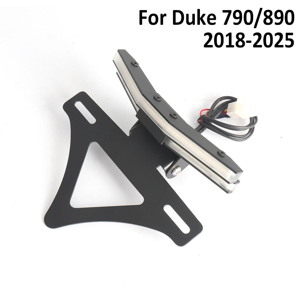 

Motorcycle License Plate Frame For DUKE 790 For Duke 890 2018-2025 License Plate Holder Taillight Turn Signal Bracket чёрный