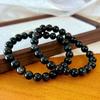 Retro Natürlicher Obsidian Armband Atmosphäre Schwarzes Armband