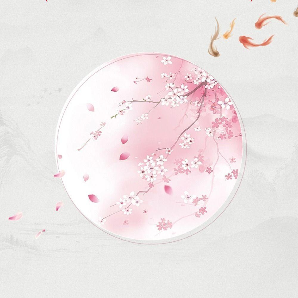 Klassischer Chinesischer Stil Chinesischer Stil Fächer Handheld Quasten Stickerei Fächer Runder Blumendruck Seidenfächer Fotografie Requisite