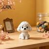One-piece Dog Model 3D Printed White Poodle Figurine, Cute Mini Teddy Desk Decor with Easy Care Figurine Matte, Minimalist Tabletop Ornament