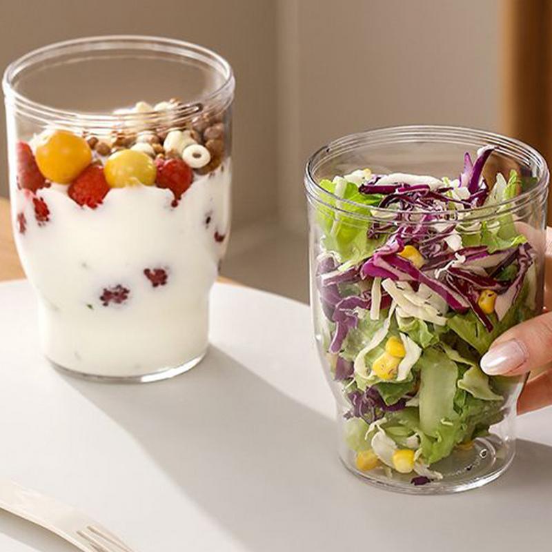 

Container For Overnight Oats Snack Organizer Cups With Lids And Spoons Double-layer Food Organizer Jars With Dry And Wet United States