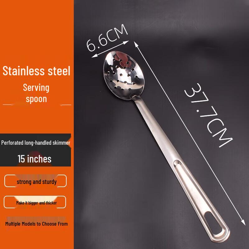 FATTBAO Stainless Steel Long Handle Serving Spoons & Strainers
