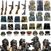 WWII Military Soldier Building Blocks Figures UK USA Soviet Accessories SWAT Special Forces FSB Helmet Shield Gun Gift Toys Z005