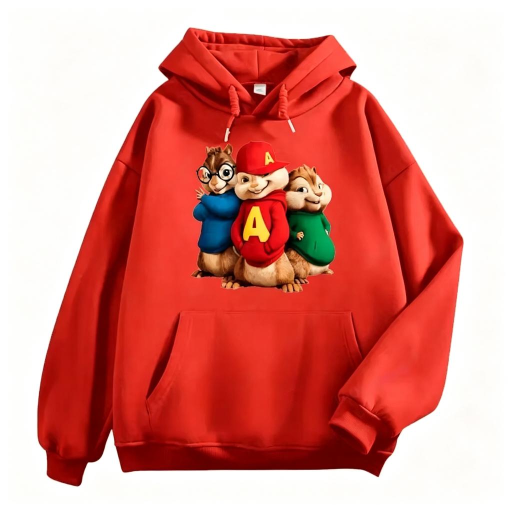 Sudadera con Capucha Estampado de Ardillas de Dibujos Animados Unisex Holgada Streetwear Sudadera con Capucha Pullover Hombre Casual Diaria Promoción Tops