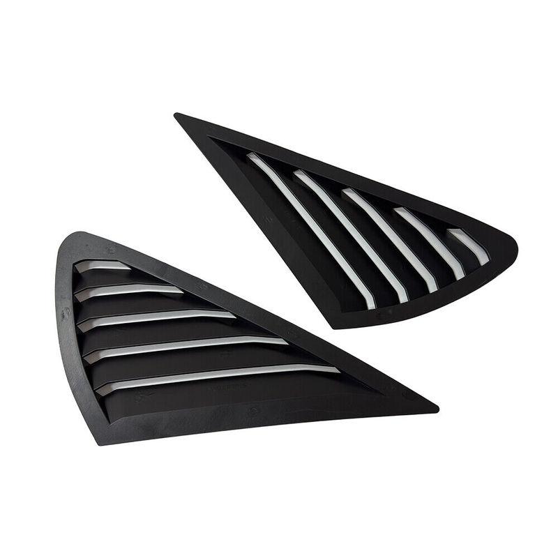 For Ford Focus MK2 Hatchback 2005-2011 ABS Plastic Rear Window Quarter Louver Scoop Cover Side Vent Trim Car Adhesive Accessorie