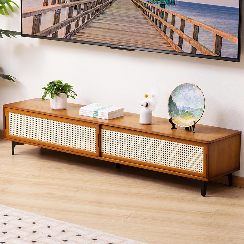 Luxury Retractable TV Cabinet & Coffee Table Combination for Small Apartments