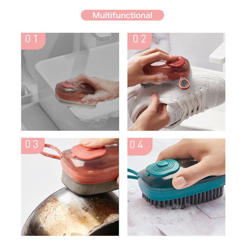 Multifunctional Cleaning Brush, Portable Plastic Clothes Shoes,Hydraulic Laundry Brush,Hands Cleaning Brush,Kitchen and Bathroom