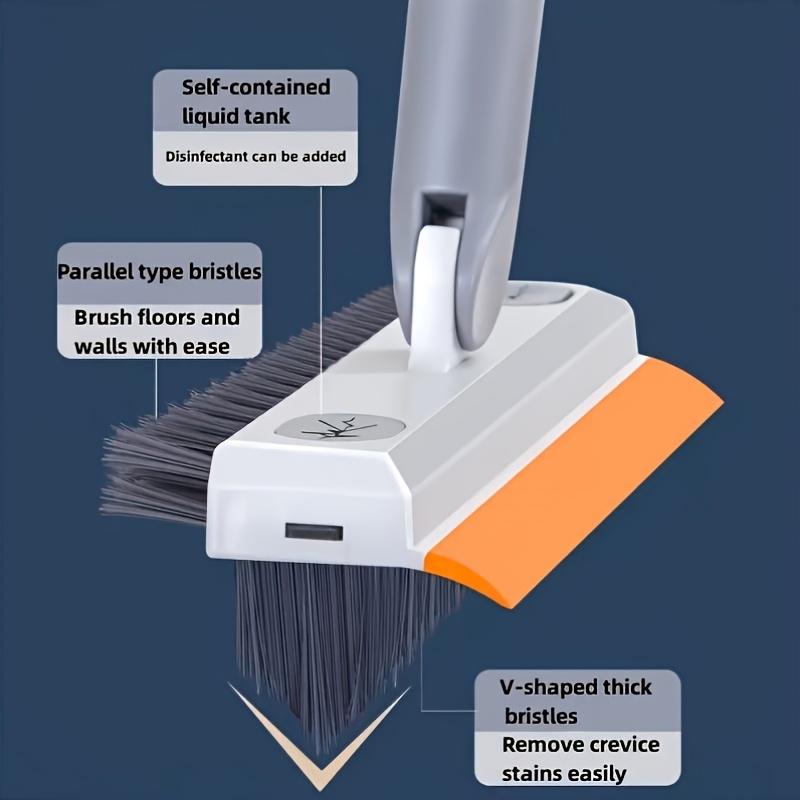 1 szt. Szczotka do szorowania wielopowierzchniowa z wbudowanym zbiornikiem na płyn - Rozsuwany ręczny czyścik do podłóg i ścian do łazienki, kuchni, toalety, salonu