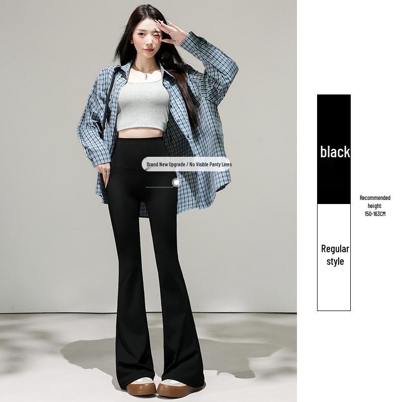 

Women s Black Micro Flare Pants – 2026 Spring/Autumn Slimming Yoga Base Layer L 95-110 lbs