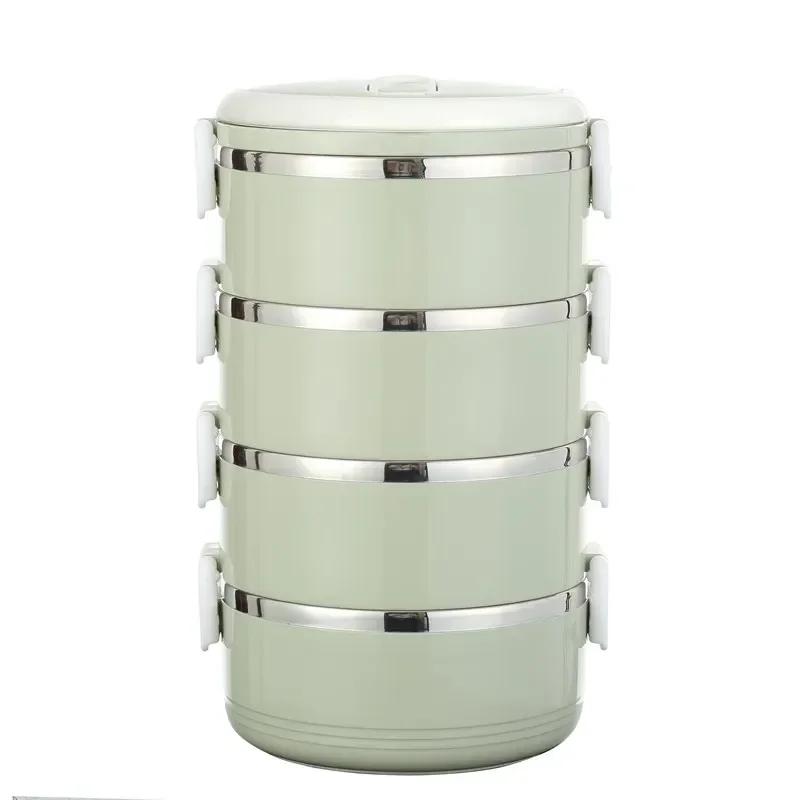 1-4 Layer Food Storage Containers Microwaveable Bento Lunch Box with Handle Insulated Food Container for Work School Camping Box