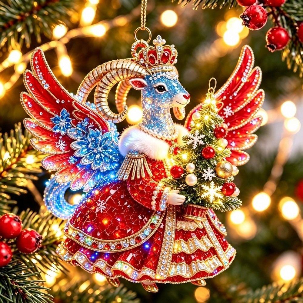 Acrylic Acrylic Pendant Lightweight Christmas Tree Ornament  Christmas New Year Decoration