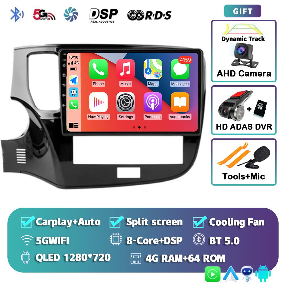 Android 14 Carplay Car Radio For Mitsubishi Outlander 3 GF0W 2018-2021 2din Multimidia Video Player Navigation Head Unit Stereo