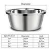 Stainless Steel Dog Feeders 20cm 24cm 28cm 30cm Round Water Food Bowl for Small Medium Large Dogs Pet Supplies