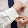 Round Cufflinks For Men Shirts Work Uniform Metal Cufflinks Decorative Shirt Cufflinks Cuffs Clip for Business Meeting