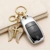 Keychain Pendant Angel Wings Shape Zinc Alloy Keychain with Exploding Rhinestone Encrusted Key Holder Versatile Accessory