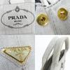 Used PRADA Handbag Canapa 1BG439 CANAPA canvas Bianco Light gray casual