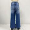 Women's Wide Leg Jeans High Waist Baggy Denim Washed Pants with Pockets Loose Boyfriends Jeans with Stitch Decor