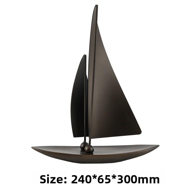 Creative Sailboat Model Crafts Statue Desk Decoration Ornaments Abstract Artwork Sailboat Resins Sculpture Room Aesthetic Decor