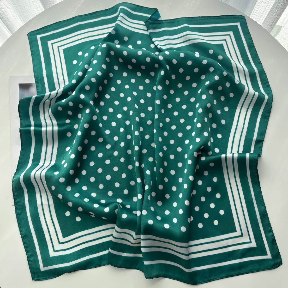 

Luxury Square Scarf For Women Ladies Hijab 70*70Cm Elegant Neckerchief Bandanas Soft Stain Faux Silk Scarves Shawl Warps