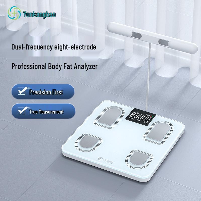 Yun Kang Bao Smart Bluetooth WiFi Body Fat Scale with Eight Electrodes for Accurate Household Measurement