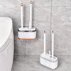 2025 New Toilet Brush Wall-mounted Toilet Brush Set Household No Dead Ends Bathroom Cleaning Artifact Three-in-one