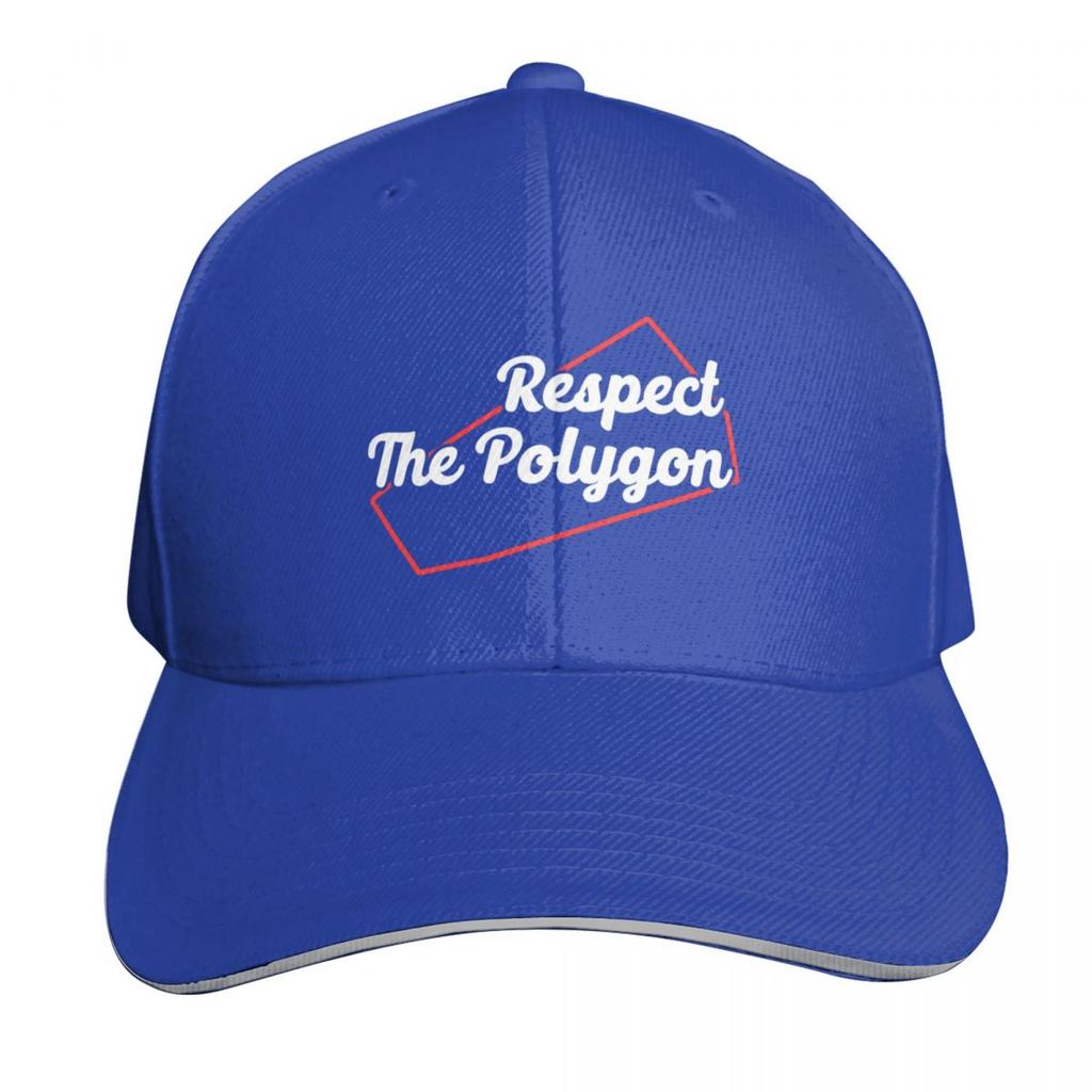 Respect The Polygon  Vintage Style Baseball Cap Hip Hop Beach Outing hiking hat luxury caps Unisex Hats Womens