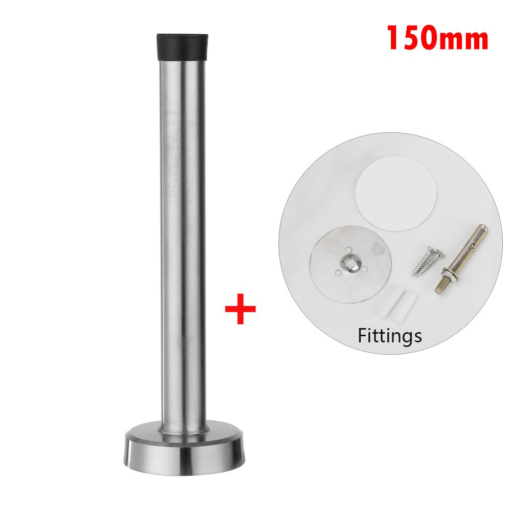 Noiseless Self Adhesive Stainless Steel Thickened Door Stopper Buffer Rubber Catch Door Stop Holder