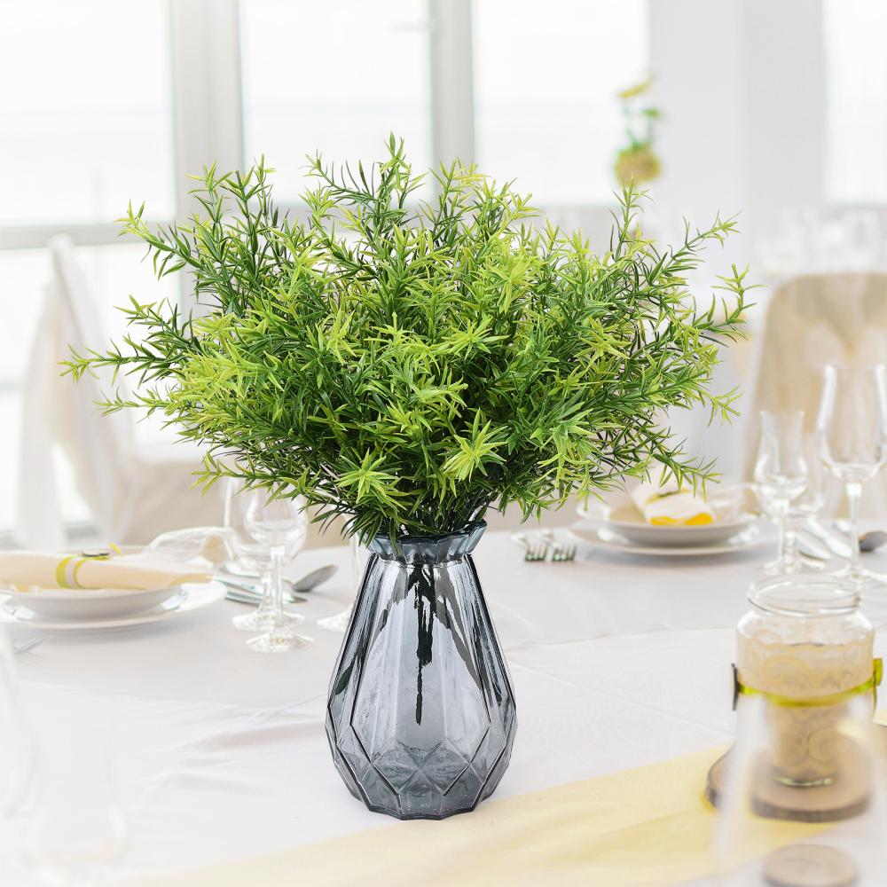 Fake Rosemary Bush Garden Home Decor Outdoor Branches Rattan Leaves Artificial Plant Vines Leaf Green Fake Plastic Wall Hanging