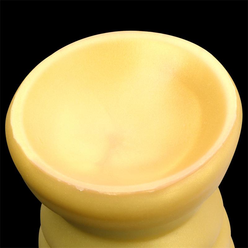 Goldenes Silikon, weich, extra groß, super dick, mit Saugnapf, Anal-Expander, Anal-Plug, Anal-Fisting, hinterer Anal-Masturbator