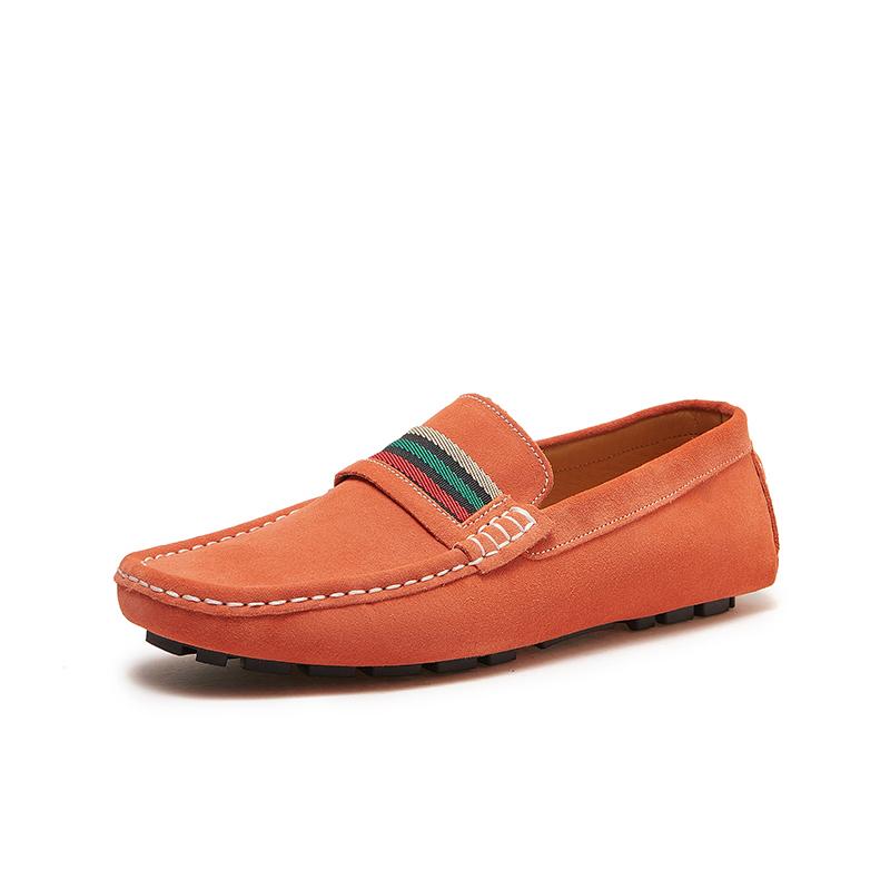 

Модные замшевые мужские туфли из кожи Новые модные туфли-лодочки для мужчин Классическая повседневная обувь для вождения Ручная работа Удобные мужские мокасины Мокасины 48 оранжевый