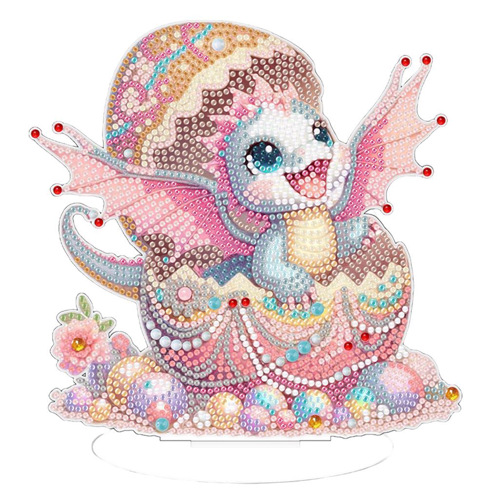 Single-Side Table Top Diamond Painting Ornament Kits Snail Unicorn Dragon 5D DIY Diamond Art Tabletop Decorations for Home Decor