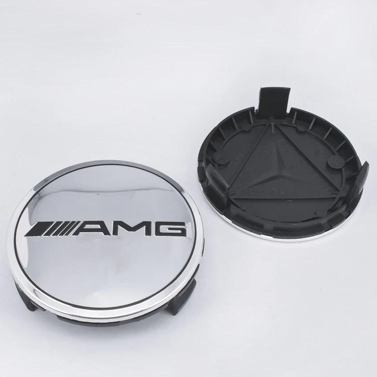 GLC GLB 4Pcs 75mm Brabus Logo Car Emblem Wheel Center Hub Cap Accessories For Mercedes Benz AMG Apple W204 GLA C200L CLA W205 W