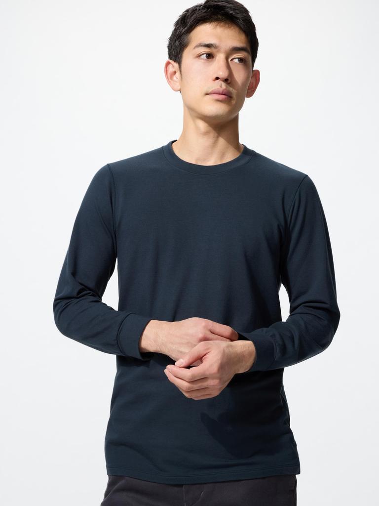 Uniqlo Japan HeaTTech CoTTon Crewneck T  exTra Warm  9 Mini Sleeve 