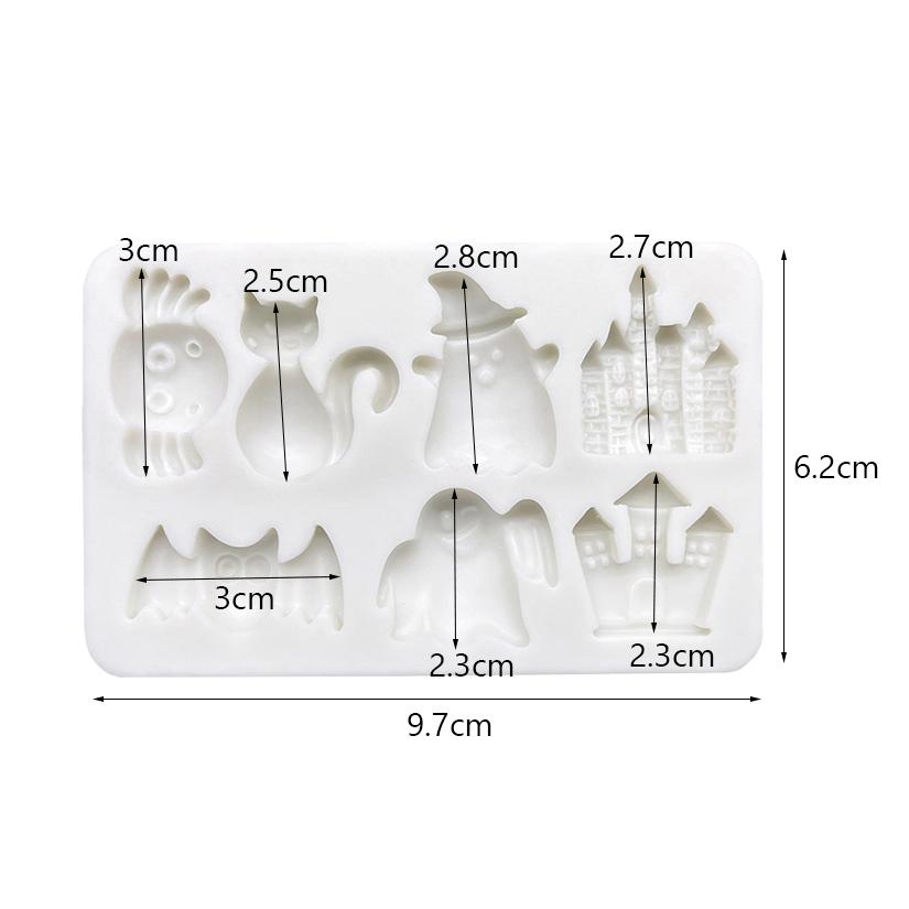 

Летучая мышь, черная кошка, паук, призрак, Хэллоуин, силиконовая форма для сахарного ремесла, форма для выпечки кексов, инструменты для украшения торта из помадки