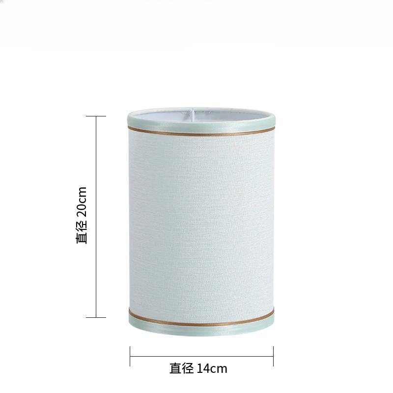 Nordic Cloth Metal Lamp Shade Home Decoration E27 Linen Fabric Metal Desk Lamp Cloth Lampshade 14/22/25cm Height