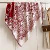 Retro Printed Butterfly Large Square Scarf Scarf Women'S High-End Gift Fashionable Versatile Outer Decoration Shawl Autumn