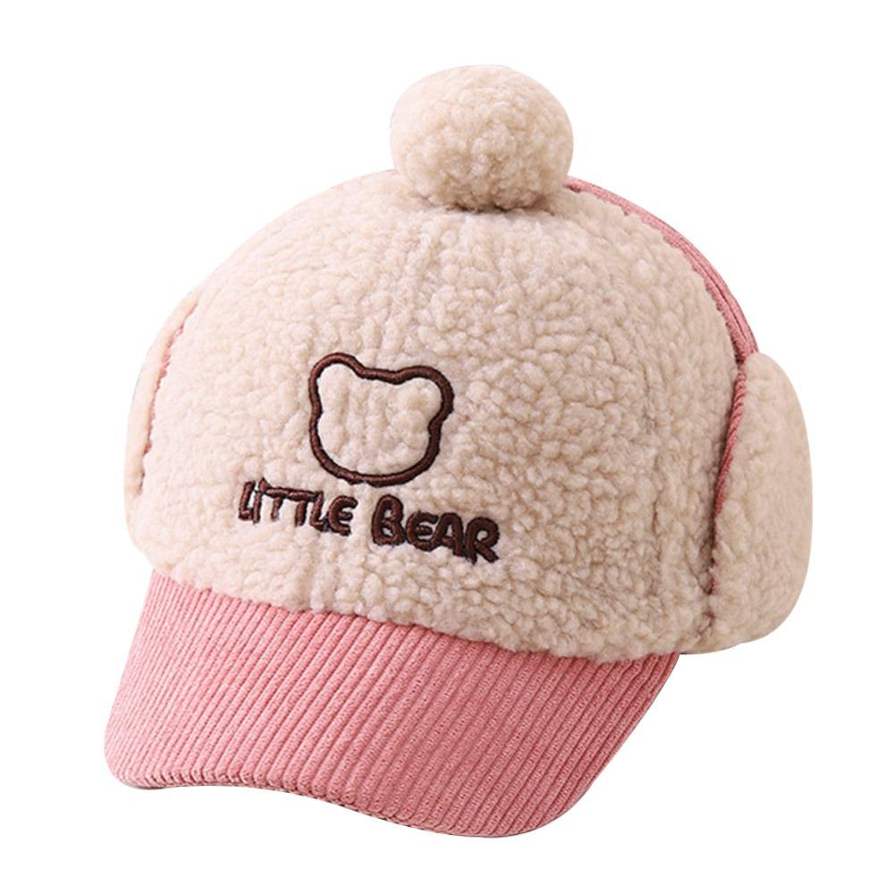 Warm Baby Baseball Cap Earmuff Kids Peaked Caps Fashion Padded Baby Ear Caps  Toddler