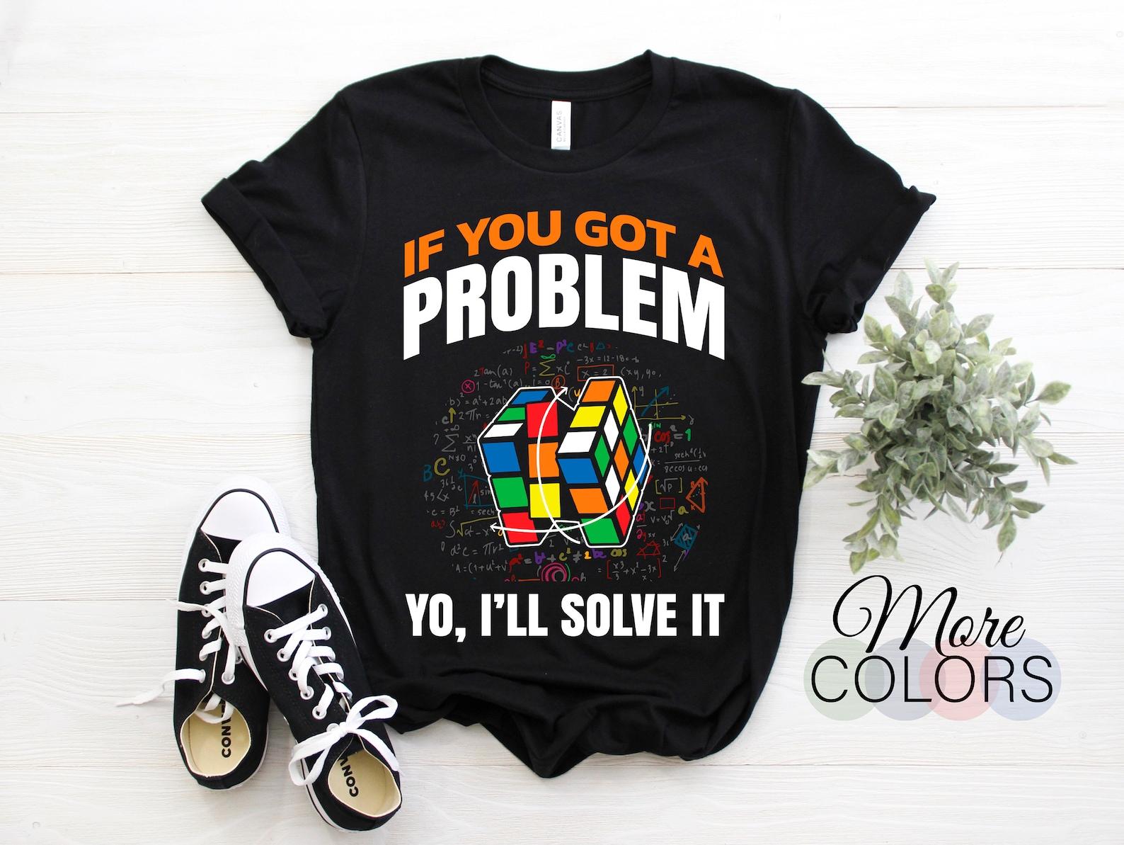 Rubik Cube Retro Vintage Colorful Cube Game Math T-Shirt, Rubiks Cube Costume Gifts, Rubik s Solve Lover Birthday Present Shirts, Funny Tees 140