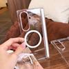 Transparent Hard Acrylic Case for Samsung Galaxy Z Fold 7 6  4 zfold Fold7 Magnetic Clear Shockproof Ultra Slim Cover