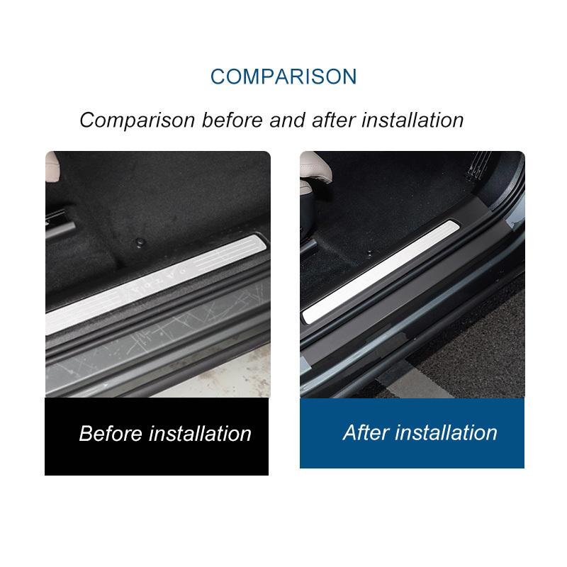 For Volvo S90 xc60 modified leather door sill lower guard and welcome pedal decorative accessories