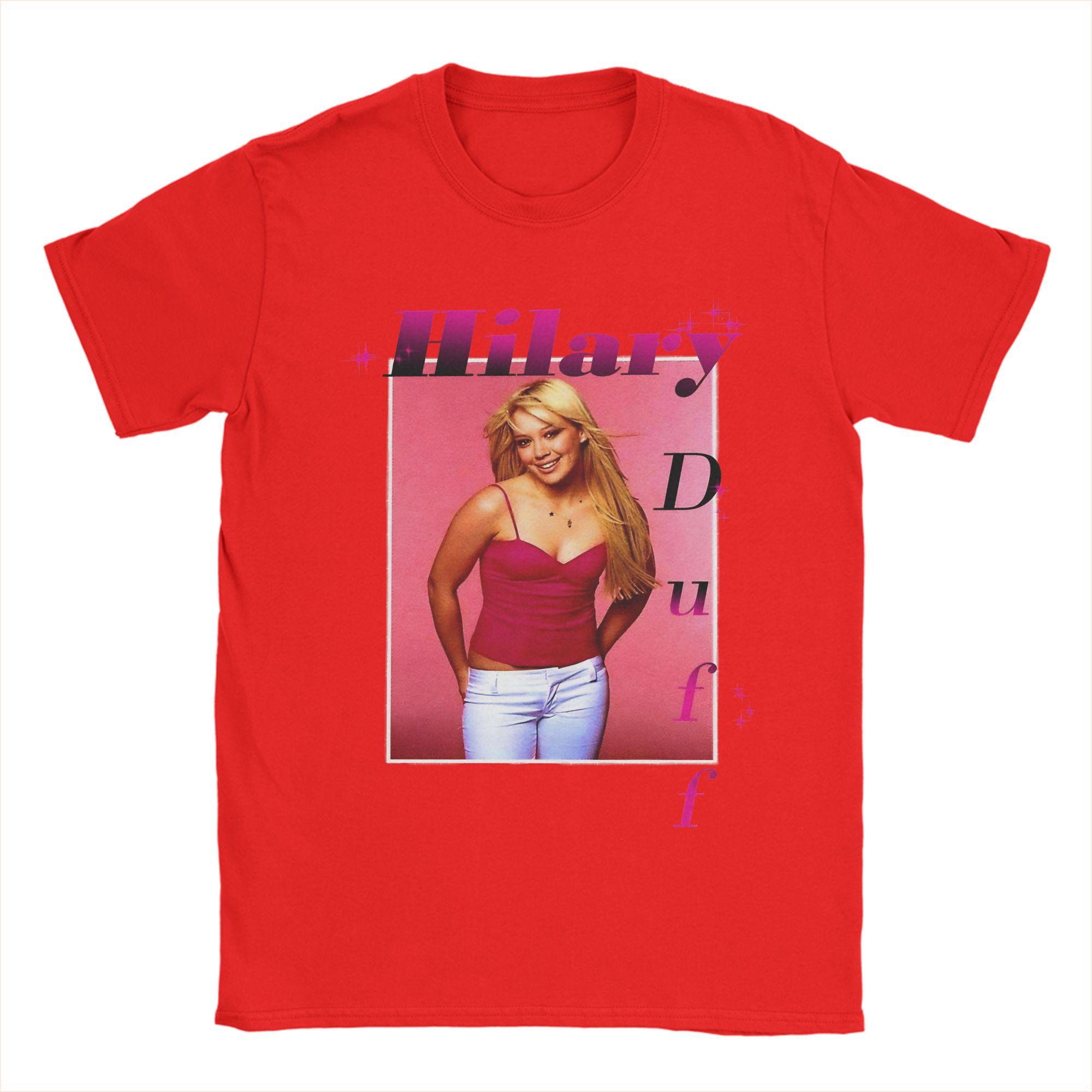 

Unisex Hilary Duff Mature Photo T Shirt Pure Cotton Tops Funny Short Sleeve Round Neck Tees Birthday Present T-Shirt S