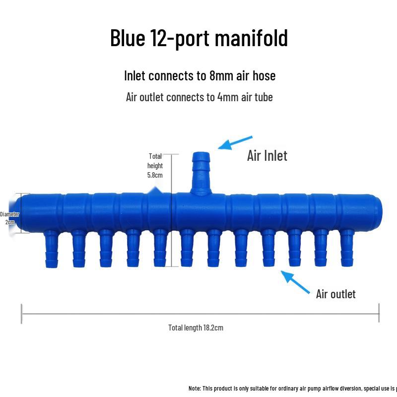 Multi-Way Aquarium Air Pump Splitter and Oxygen Tube Connector
