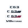 Car Tuning For Mercedes Benz C Class W204 W205 C63 C63S Letter Logo 3D ABS Sticker Car Rear Trunk Emblem Nameplate Decals