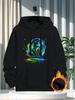 A Printed Digital Illustration Character On a Hoodie Designed for Comfort And Style Featuring Long Sleeves Perfect for Casual Wear