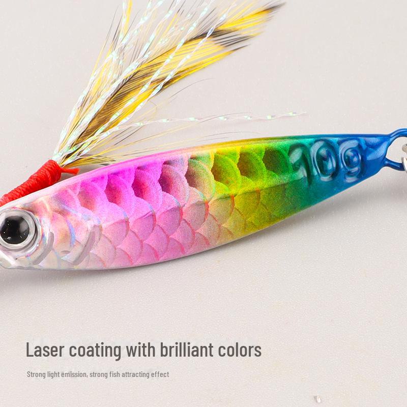 Fish Scale Pattern Long-Distance Iron Plate Lure for Bass, Catfish, and Croaker