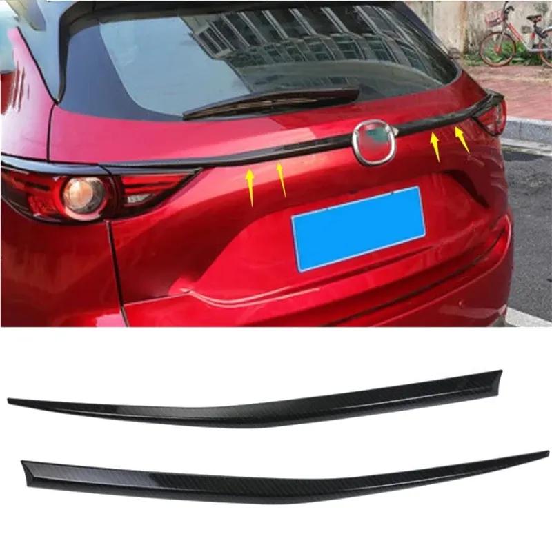 For Mazda Cx5 Cx-5 KF 2017 18 19 20 21  Carbon Rear Trunk Lid Cover Tailgate Boot Back Door Protector Molding Strip Trim