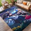 Genshin Impact Print Rug, Washable Floor Carpet, For Entryway Dorm Laundry Room Office Study, Home Decor Birthday Christmas Gift